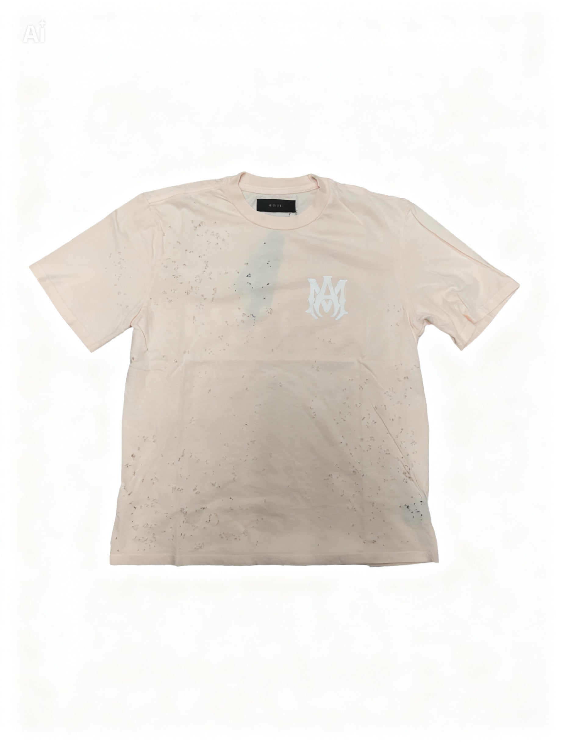 amiri washed shotgun cream tee