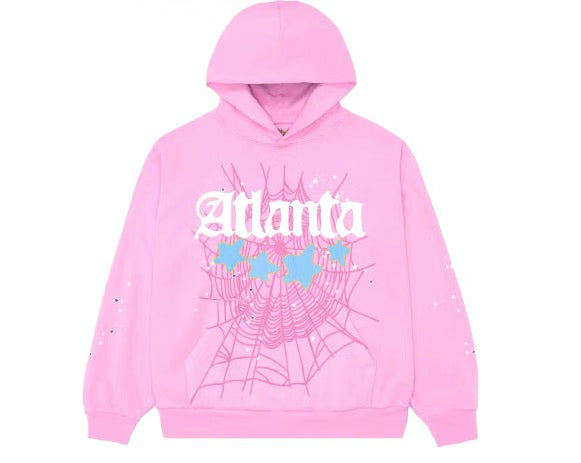 Sp5der Atlanta Hoodie Pink