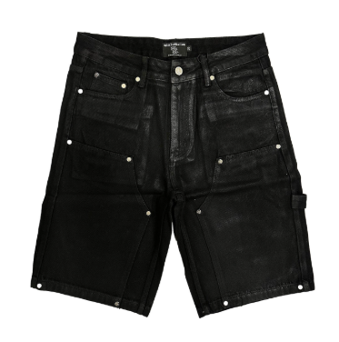 Mixed Emotions Worker Wax Shorts Black