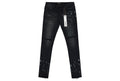 Purple Jeans Black Resin Knee Slit Black