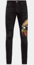 Amiri Horse Skinny Jeans Black