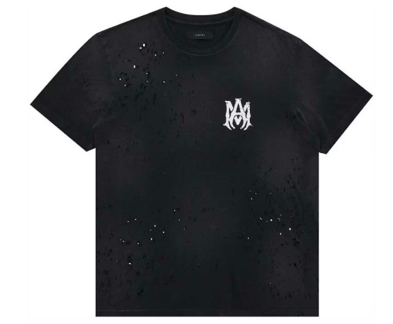 Amiri Washed Shotgun Tee Black