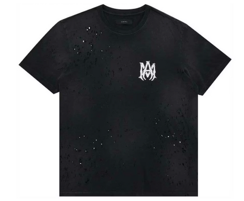 Amiri Washed Shotgun Tee Black