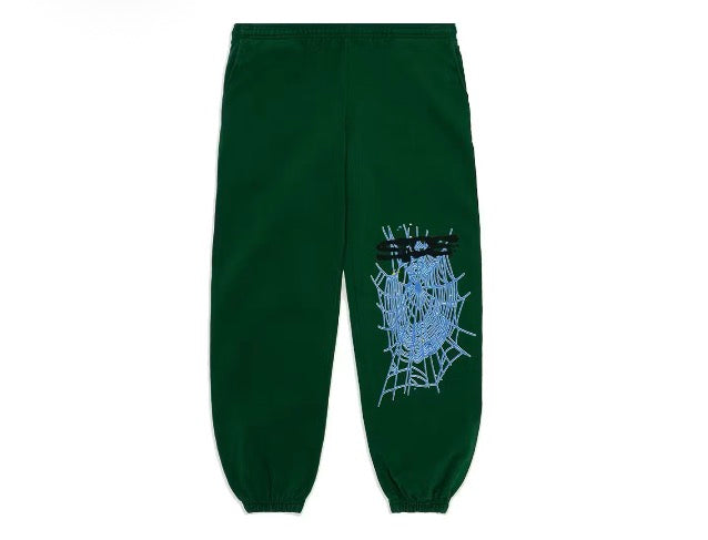 Sp5der Logo Sweatpants Hunter Green