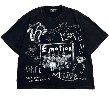 Mixed Emotions Static Tee Black