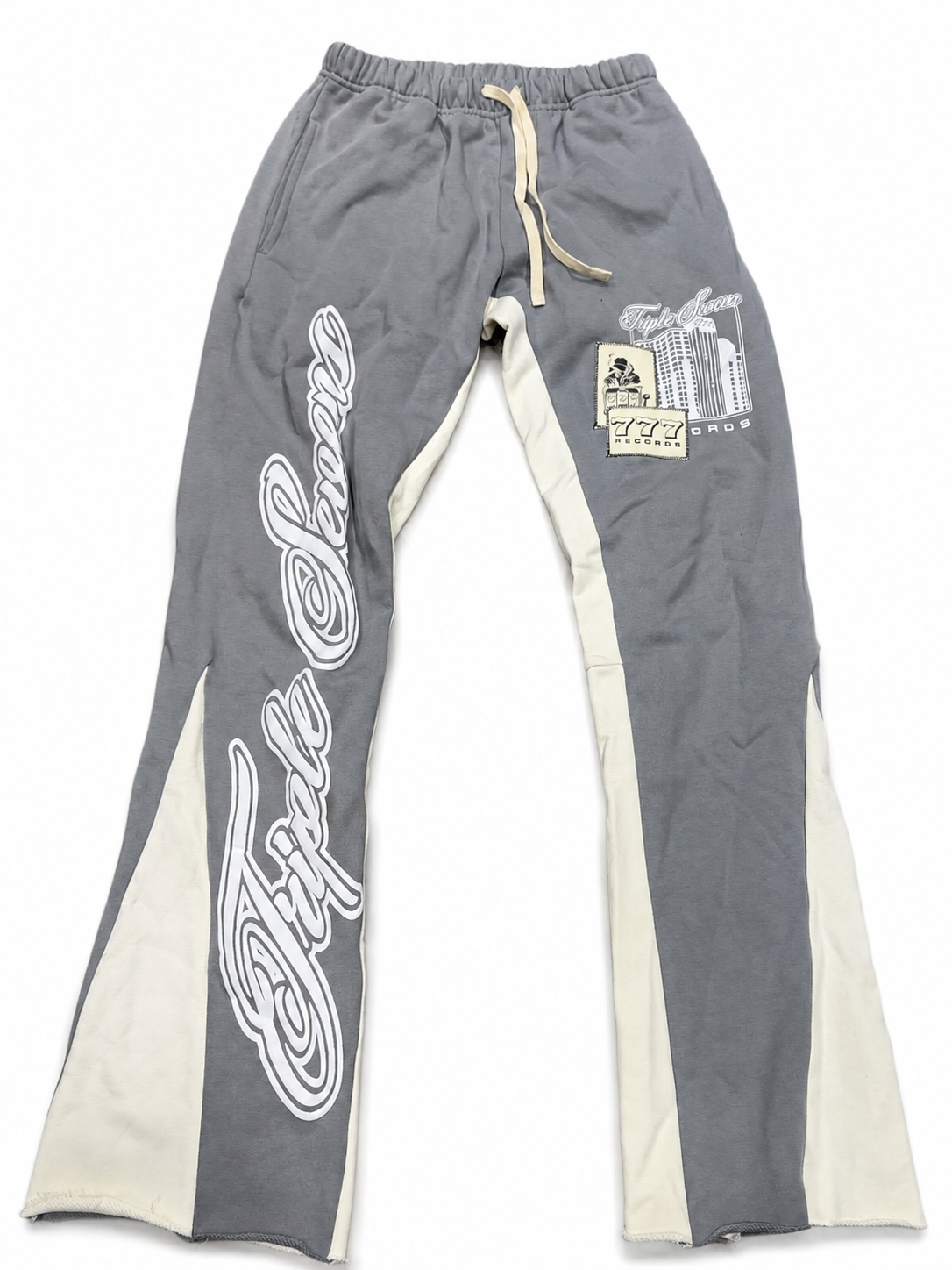 triple seven patchwork sweats light grey