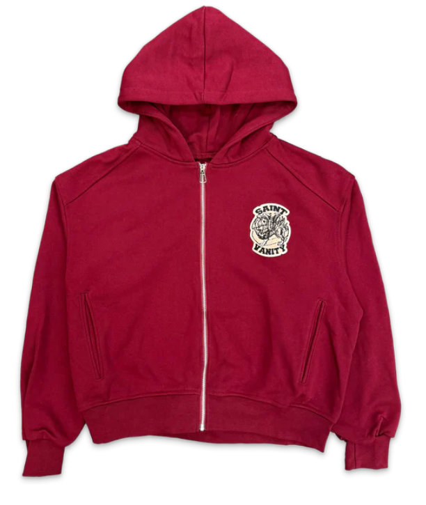 Saint Vanity Unifrom Zip Up Hoodie Red