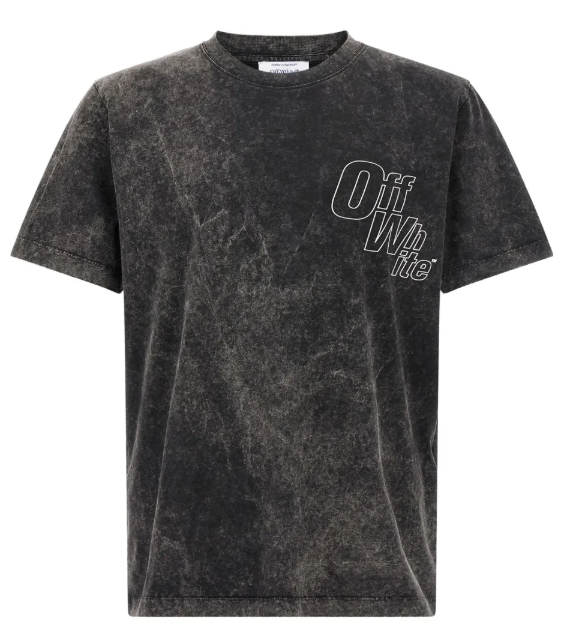 Off White Outline Arrow Tee Black
