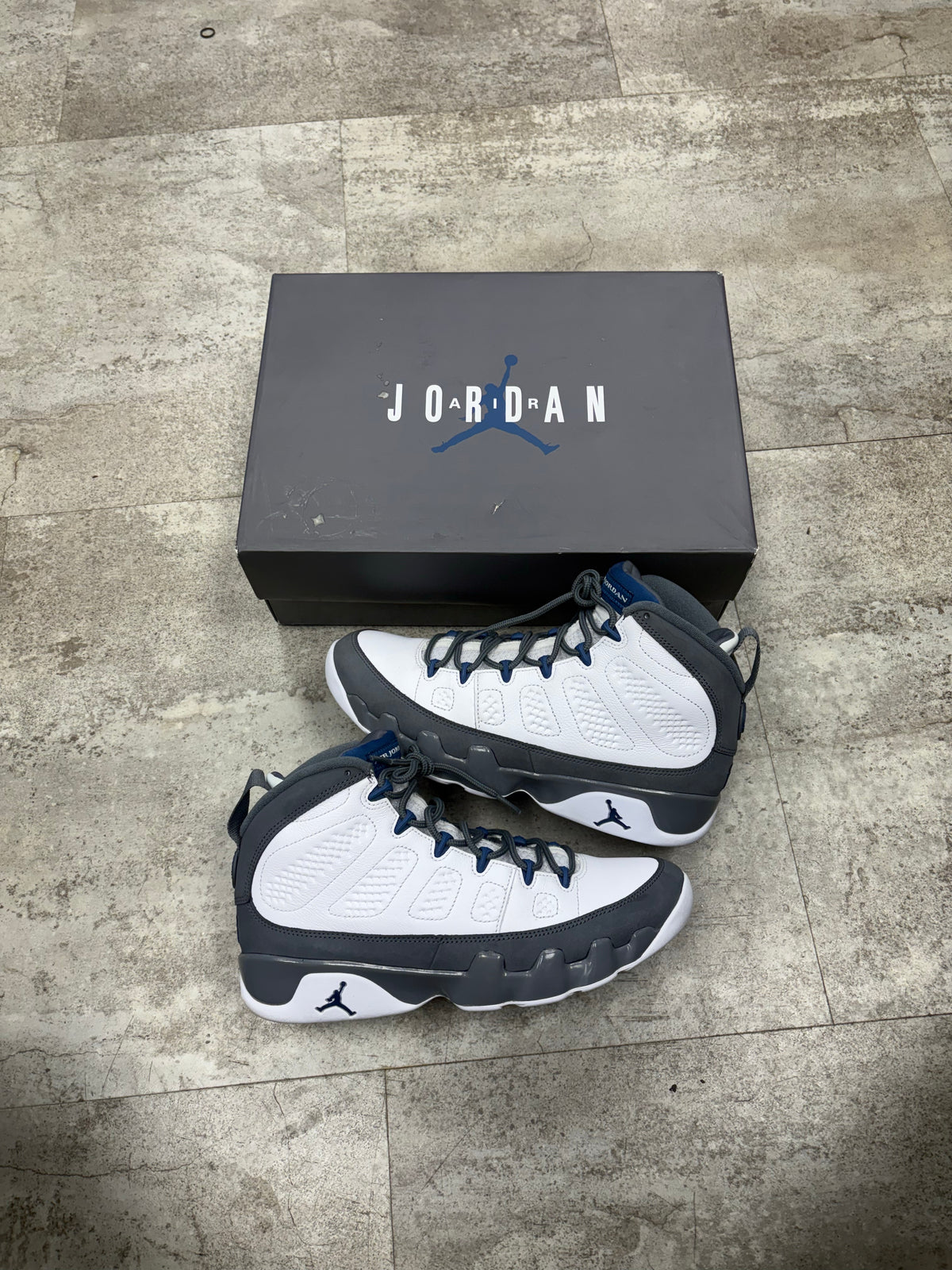 Jordan 9 Retro Flint Grey French Blue (2026)
