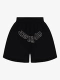 sp5der rhinestone og logo v2 shorts