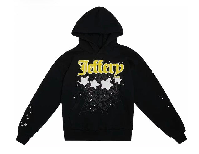 Sp5der Jeffrey Hoodie Black