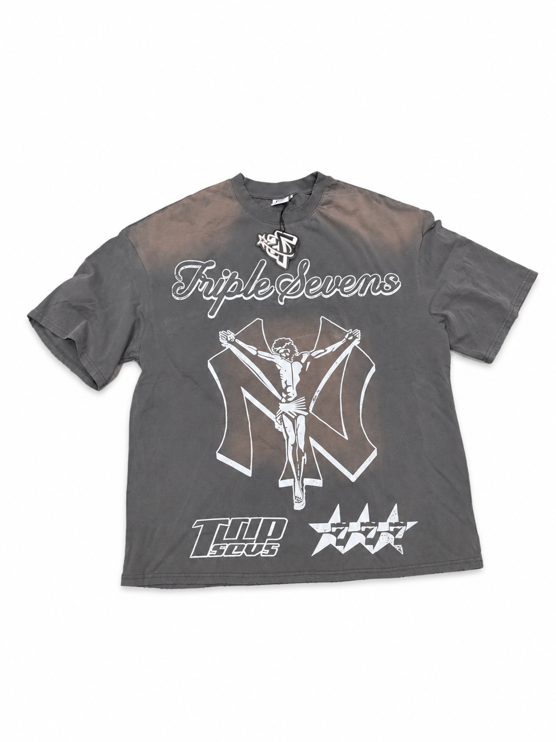 triple sevens NY savior tee grey