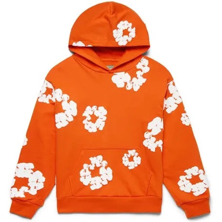 Orange denim tears hoodie