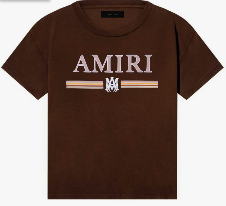 Amiri MA Bar Logo Tee Brown