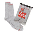 Supreme Hanes Crew Socks Grey