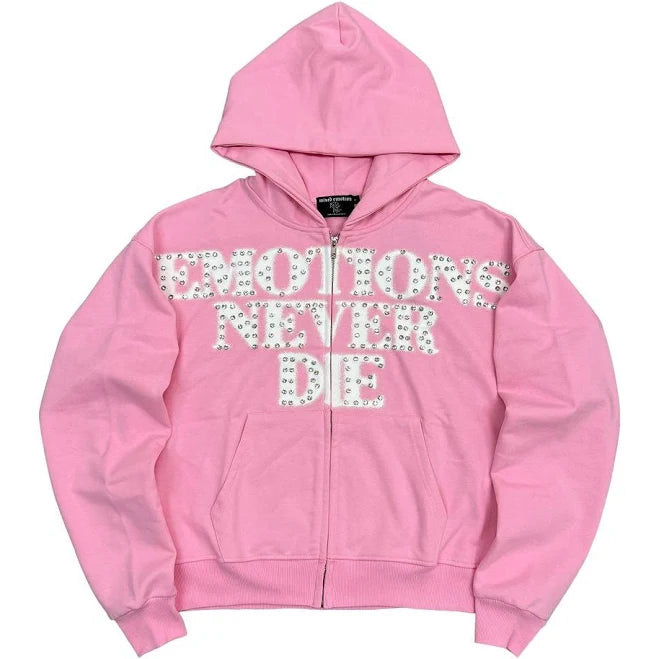 Mixed Emotion ‘End’ Hoodie Pink
