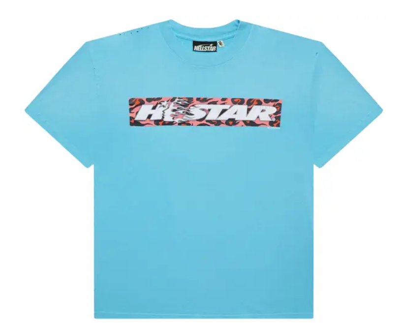 Hellstar Box Logo Tee Sky Blue