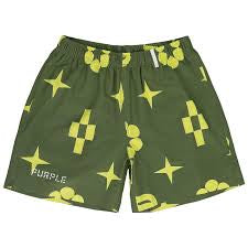 purple jumbo monogram swim shorts military