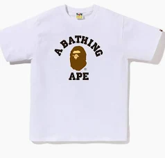 Bape Small Logo White Brown