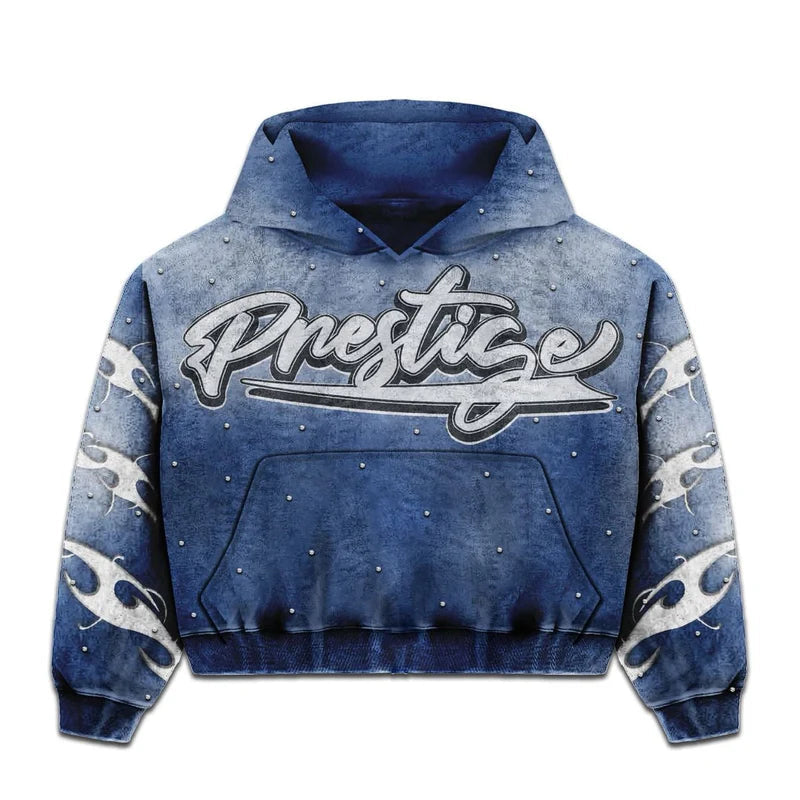 Prestige Flames Hoodie Blue