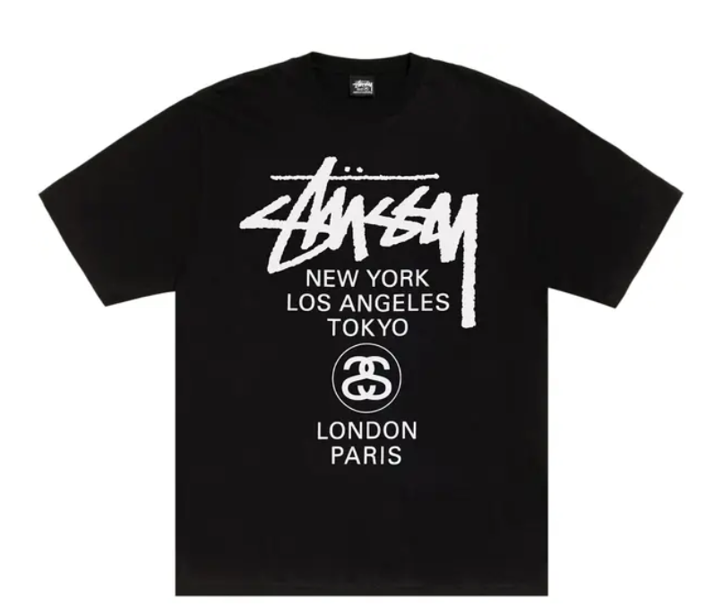 Stussy World Tour Tee Black