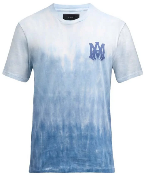 Amiri Dip Dyed Logo Tee Blue