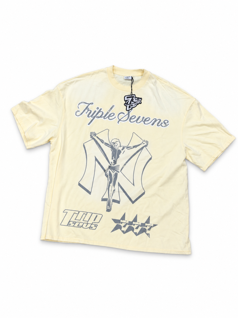 Triple Sevens NY savior tee cream