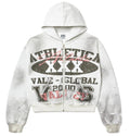 Vale Forever Zip Up Athletica XXX Hoodie Heather Grey