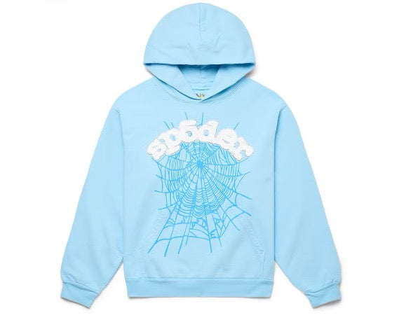 Sp5der Web Hoodie Sky Blue