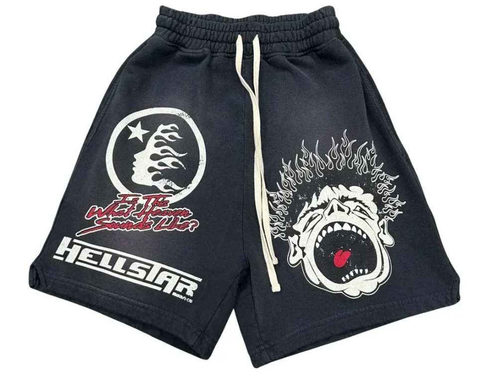 Hellstar Records Sweatshorts Faded Black