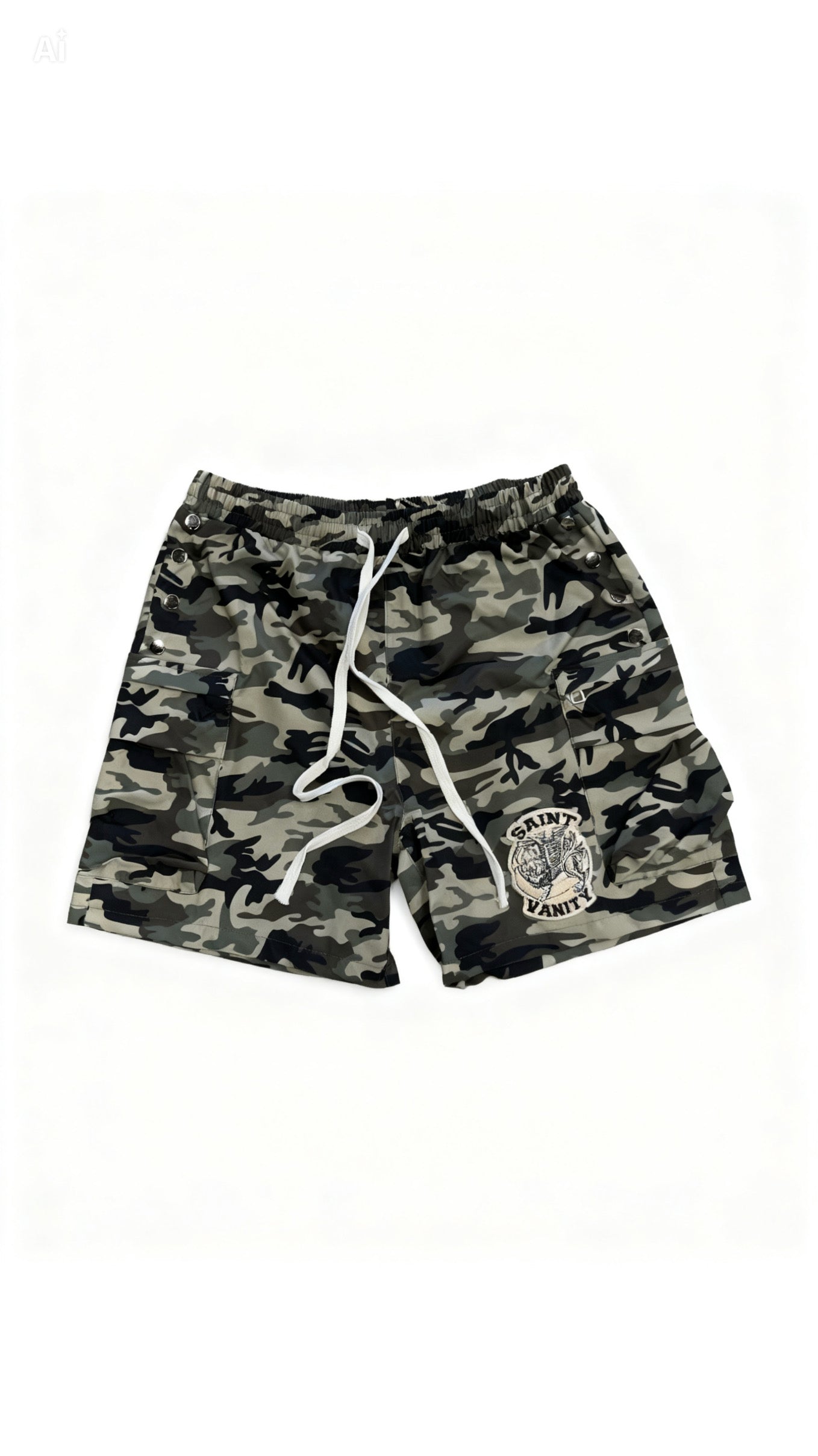 saint vanity camo nylon shorts