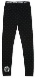 Chrome Hearts CH Logo Printed Leggings Black
