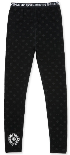 Chrome Hearts CH Logo Printed Leggings Black