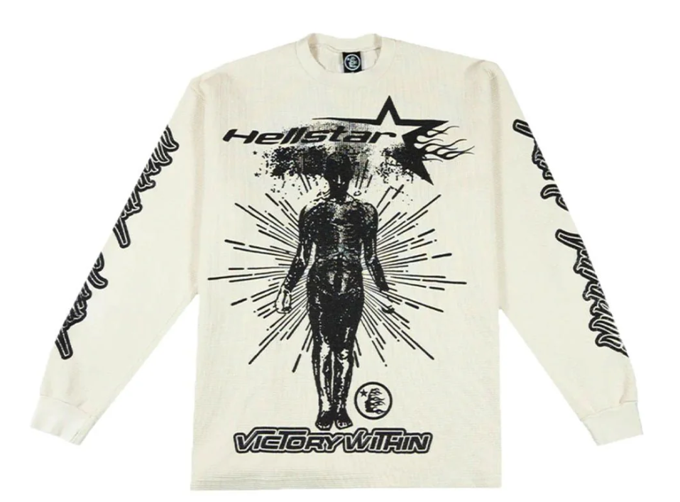 Hellstar Thermal Long Sleeve Tee Cream