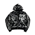 Mixed Emotions Graffiti Short Set Black