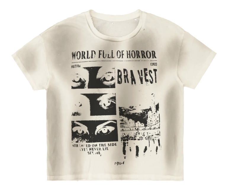 Bravest Studios Horros Vintage Tee White