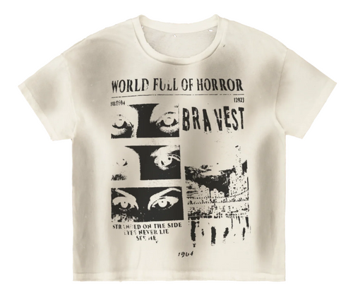 Bravest Studios Horros Vintage Tee White