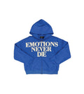 Mixed Emotions End Rhinestone Hoodie Blue