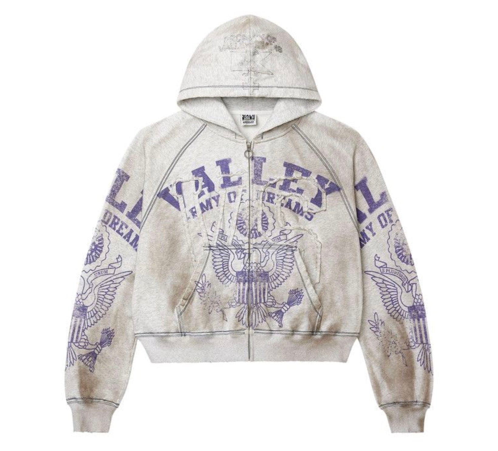 Vale Forever Army Zip Up Grey