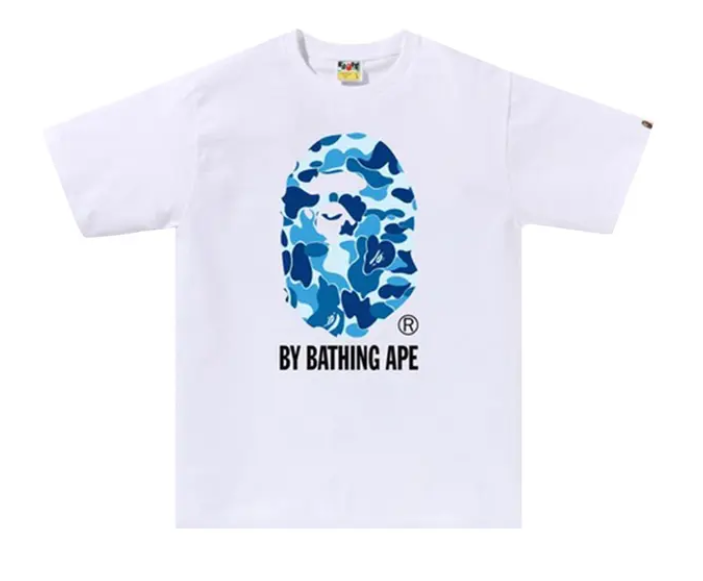 Bape ABC Camo Ape Tee White Blue
