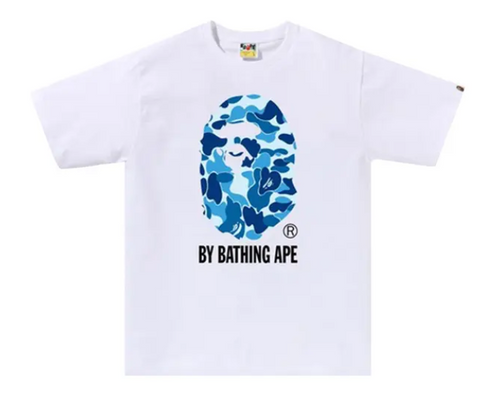 Bape ABC Camo Ape Tee White Blue