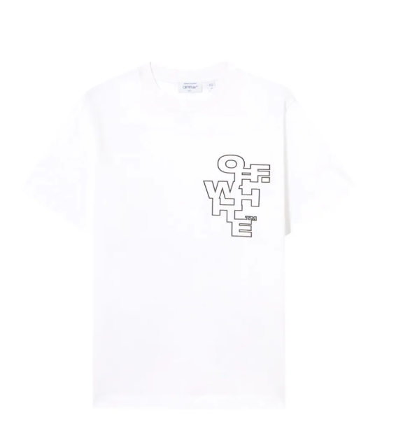Off White Outline Arrow Tee White
