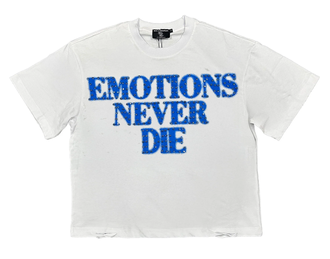 Mixed Emotions Blue End Rhinestone Tee