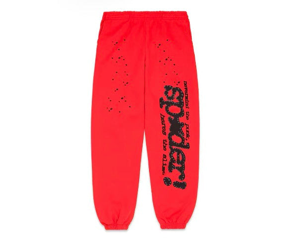 Sp5der P*NK V2 Sweatpants Red
