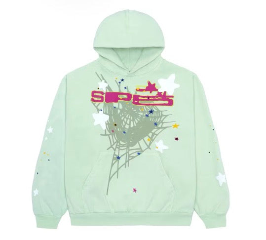 Sp5der SP5 Hoodie Mint