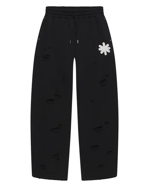Lostshdws DSTRY DBL LAYER LOGO SWEATPANT (BLACK)