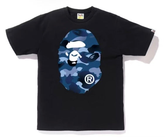 Bape Gradation Camo Big Ape Head Tee Black/Blue