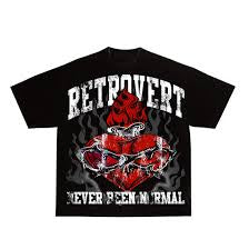 Retrovert Heart Thorn T-Shirt Black