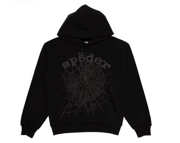Sp5der Phantom Web Hoodie Black