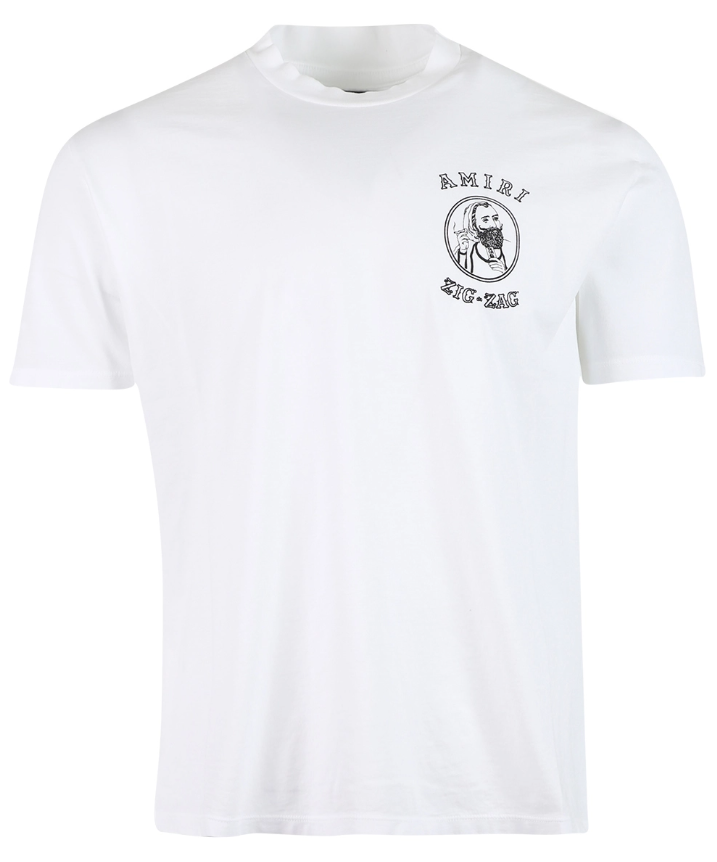 Amiri Zig Zag Tee White